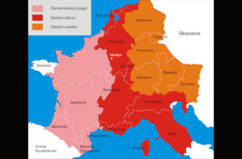 Podział terenów po traktacie w Verdun