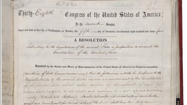 13. poprawka do konstytucji znoszącą niewolnictwo