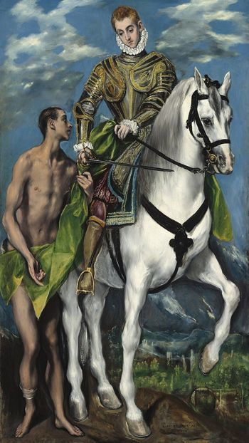 Św. Marcin i żebrak, obraz El Greco