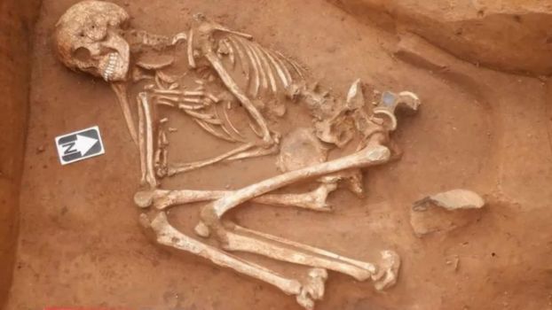 Szkielet kobiety z epoki brązu i artefakty znalezione na budowie w Kent